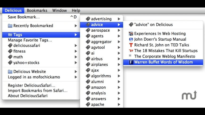 DeliciousSafari for Mac - review, screenshots